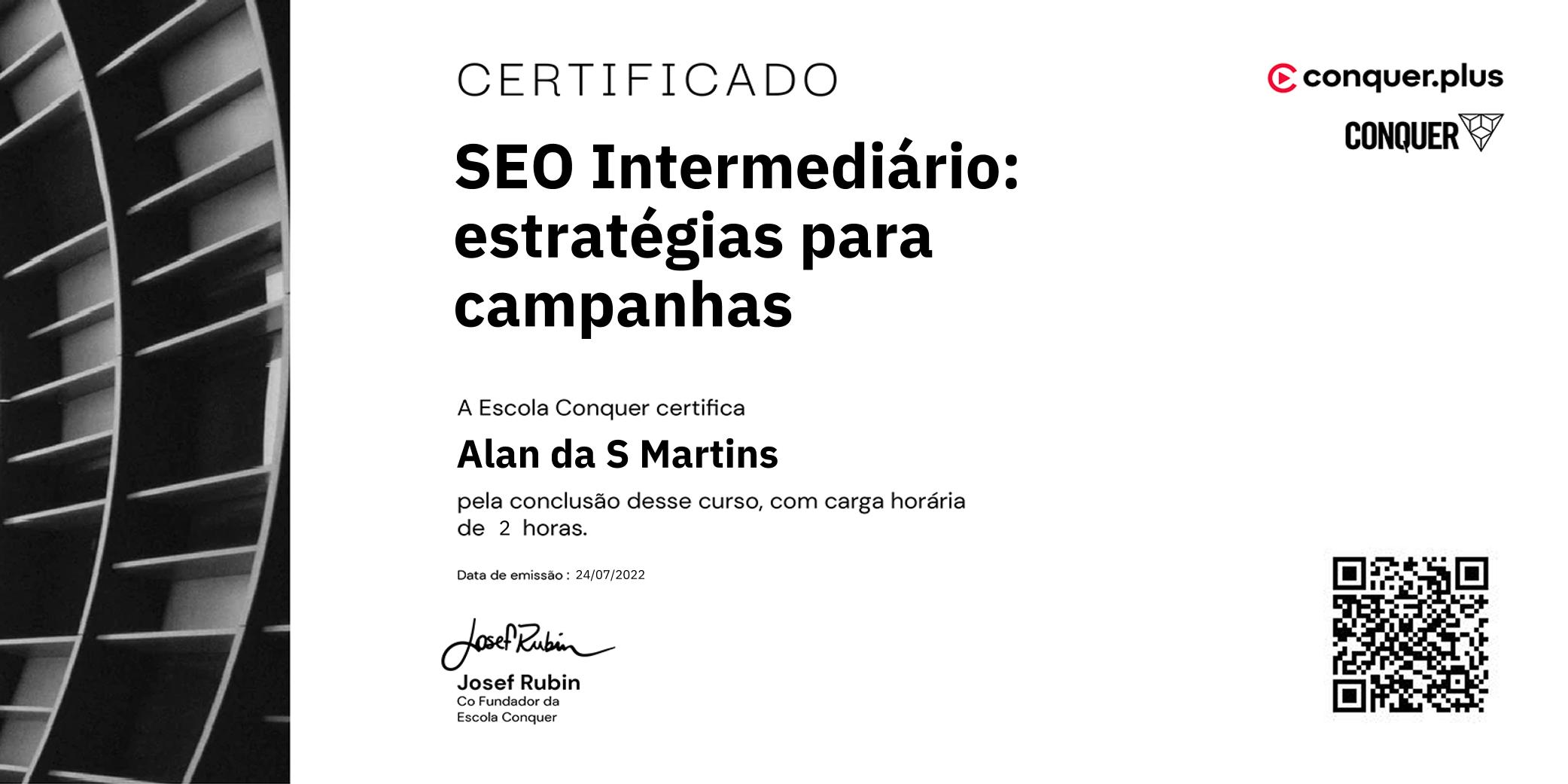 Certificado de SEO Intermediário: estratégias para campanhas